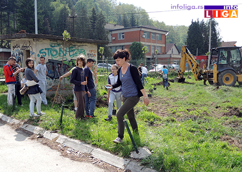 IL-sadnja-drveca-dvoriste-DZ2 Počelo uredjenje kruga Doma zdravlja - volonteri KZM najvredniji