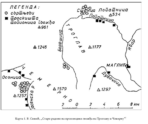 IL-osonica-rudnik-karta2 U Osonici u srednjem veku vađena ruda srebra i olova