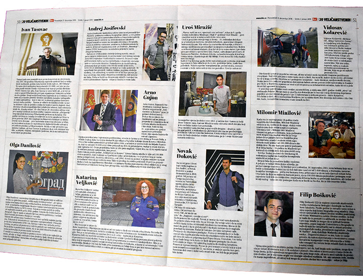 IL-20-velicanstvenih-blic-2018 BRAVO! Učo među ''20 veličanstvenih'' uz Đokovića, Lauševića, Tasovca, Milojevića