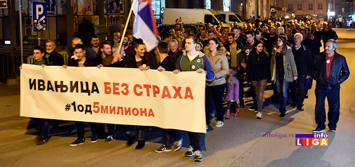 IL-4protest1od5milona-setnja Održan četvrti građanski protest „#1od5miliona” u Ivanjici