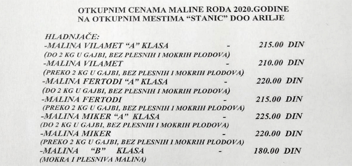 IL-Otkupna-cena-malina-Stanic-1 Akontna cena malina 1,83 evra