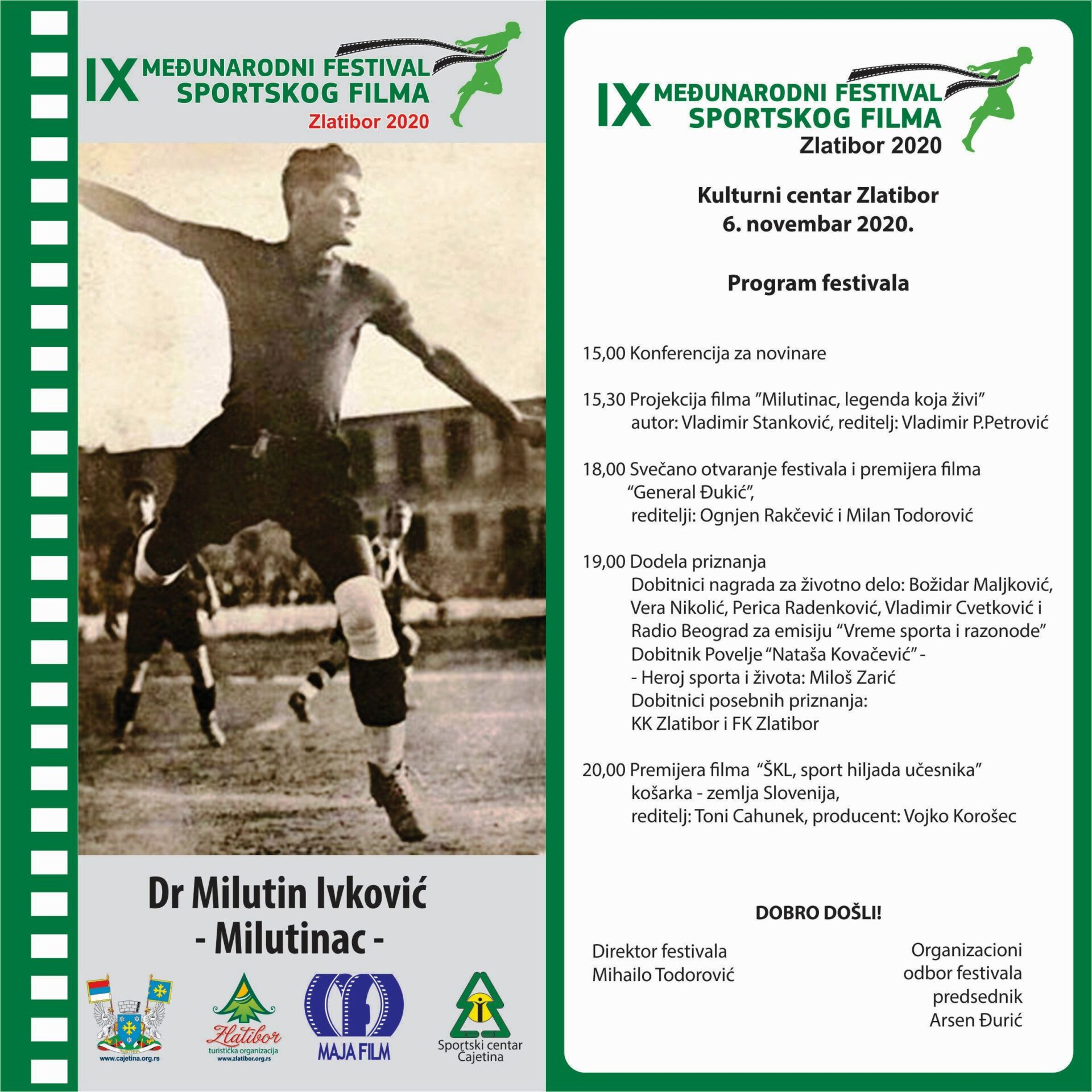 Program-festivala-2020 IX Međunarodni festival sportskog filma Zlatibor