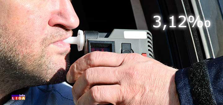 IL-alko-test Ivanjičanin za volanom naduvao 3,12 promila alkohola