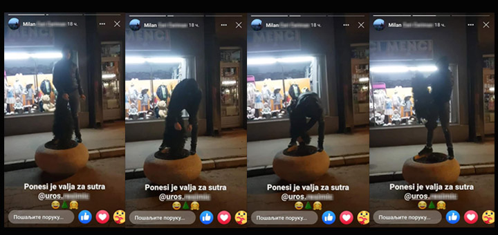 IL-huligan-tuja Mladić koji je divljao centrom Ivanjice odgovaraće za svoje postupke