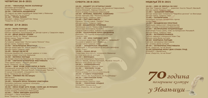 IL-Program-Nusicijada Nušićijada u Ivanjici od 26. do 29. avgusta (PROGRAM)