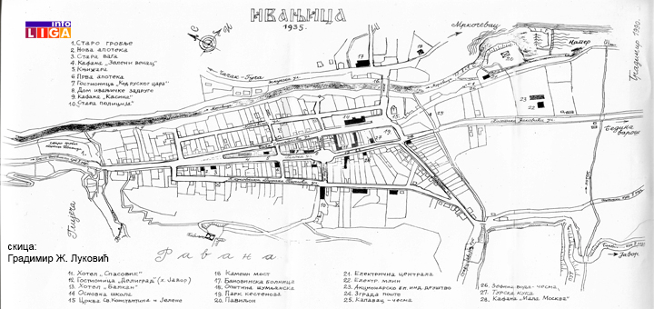 IL-skica-Ivanjica Ivanjička pijaca nekada i sada