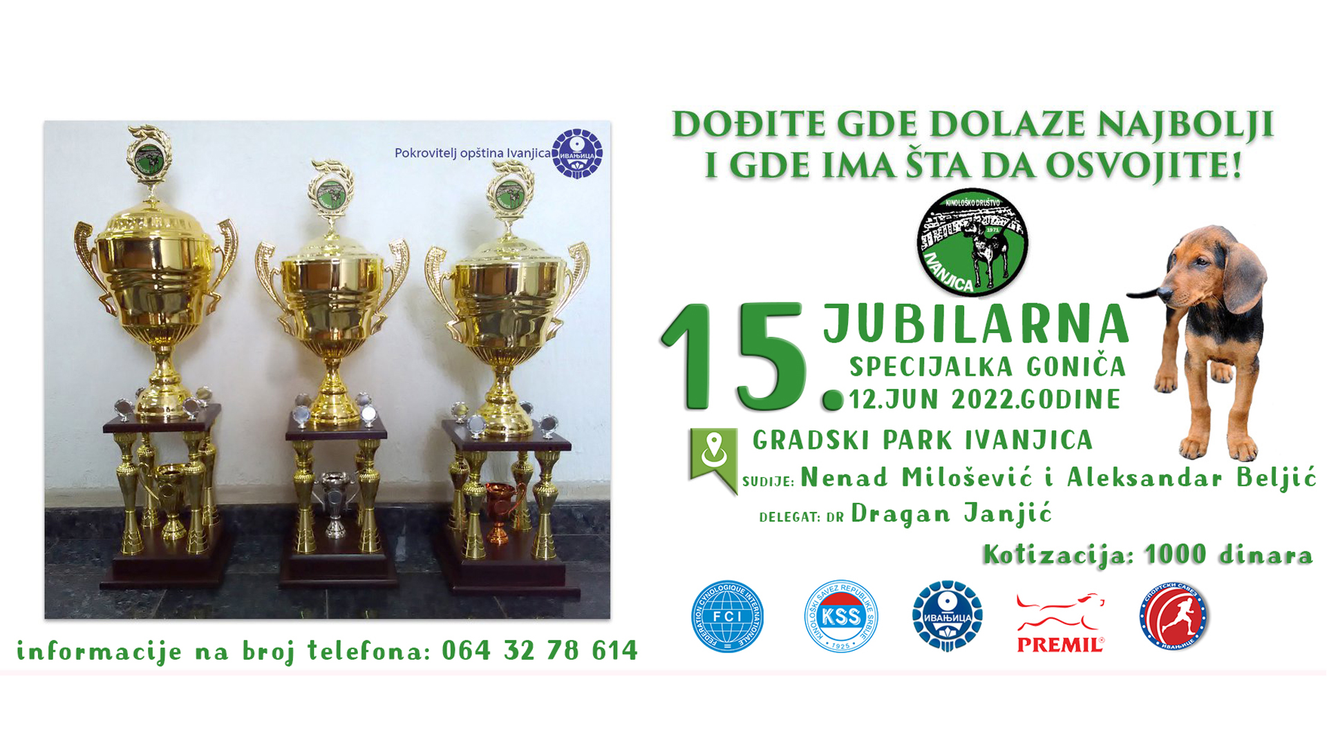 video-izlozba- XV Specijalka goniča u Ivanjici - Dođite gde dolaze najbolji i gde ima šta da osvojite (VIDEO)