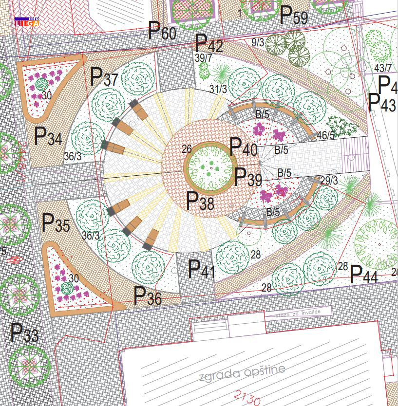 il-ozelenjavanje- Novi izgled parka ispred zgrade opštine Lučani