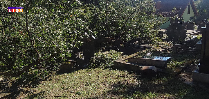 il-spomenik Na Palibačkom groblju izlomljeno na desetine spomenika (VIDEO)