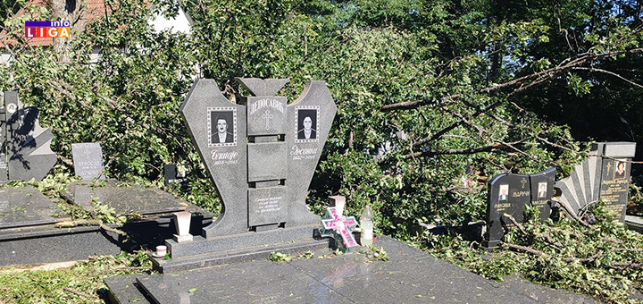 il-spomenik1 Na Palibačkom groblju izlomljeno na desetine spomenika (VIDEO)