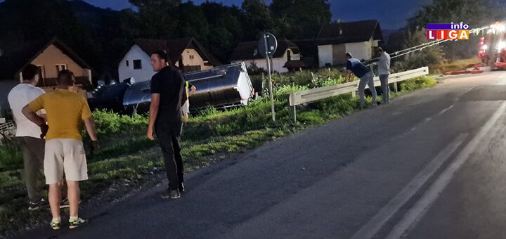 IL-Cisterna-2 U Milovićima cisterna sletela sa puta