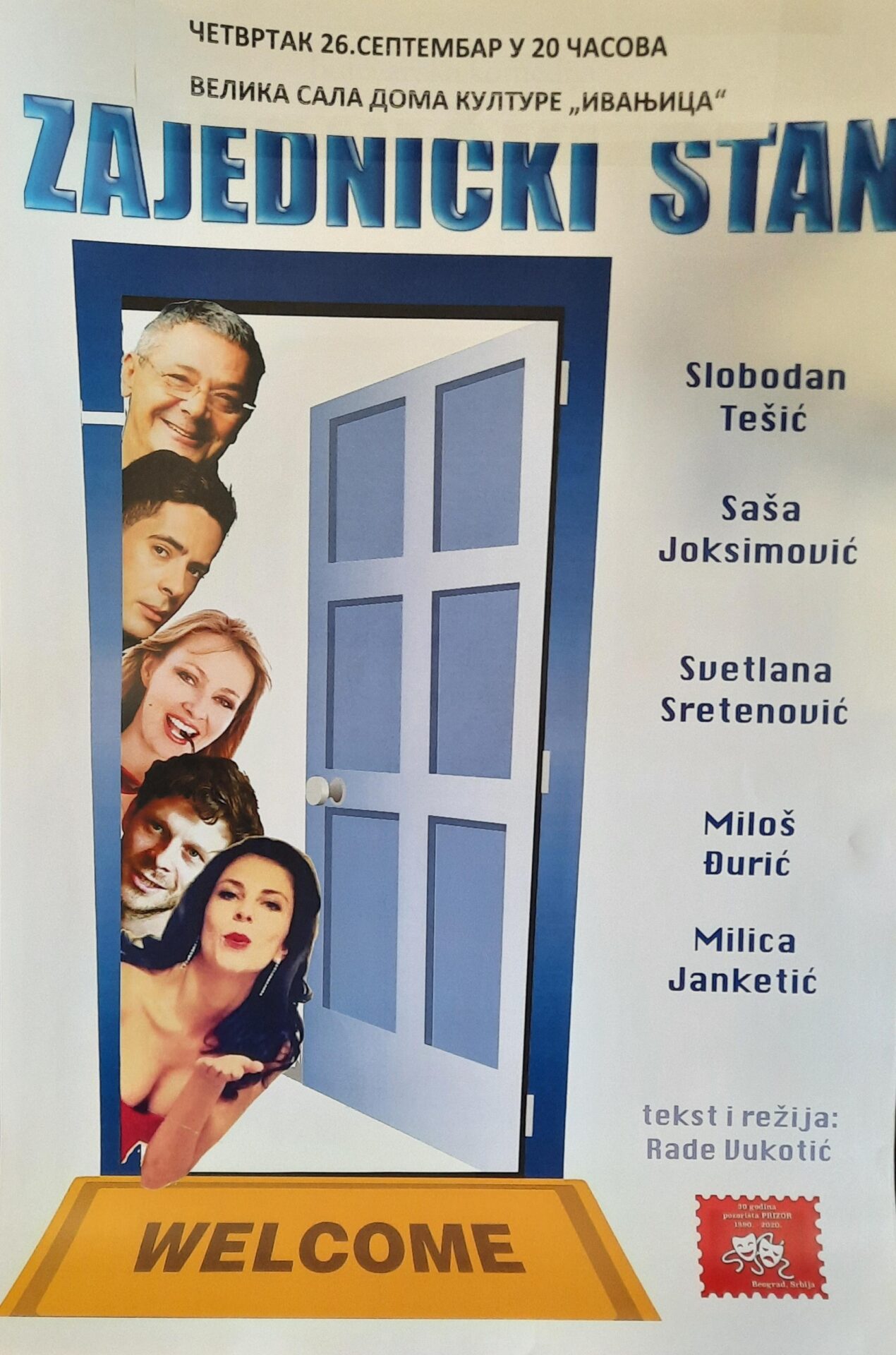 Zajednicki-stan-26.9.2024 U četvrtak u Domu kulture pozorišne predstave ''Devojčica iz šume'' i ''Zajednički stan''