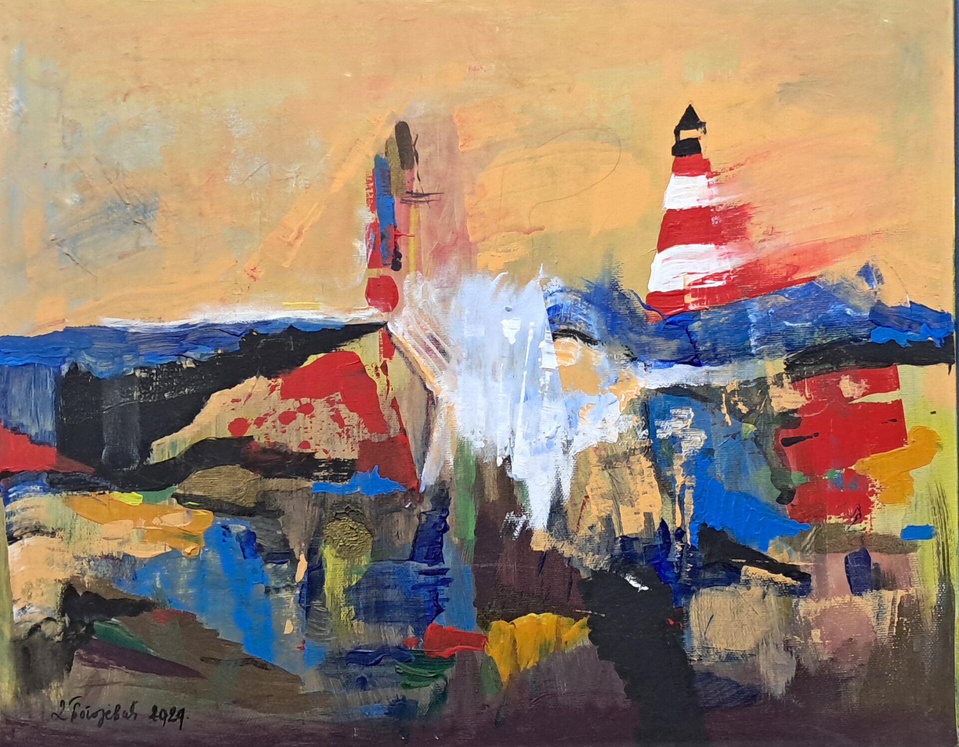 Danijela-Bogojevic-MOJ-SVETIONIK-akrilik-na-platnu-40x50cm-2021 „Snaga boje“ Danijele Bogojević u ivanjičkom Domu kulture