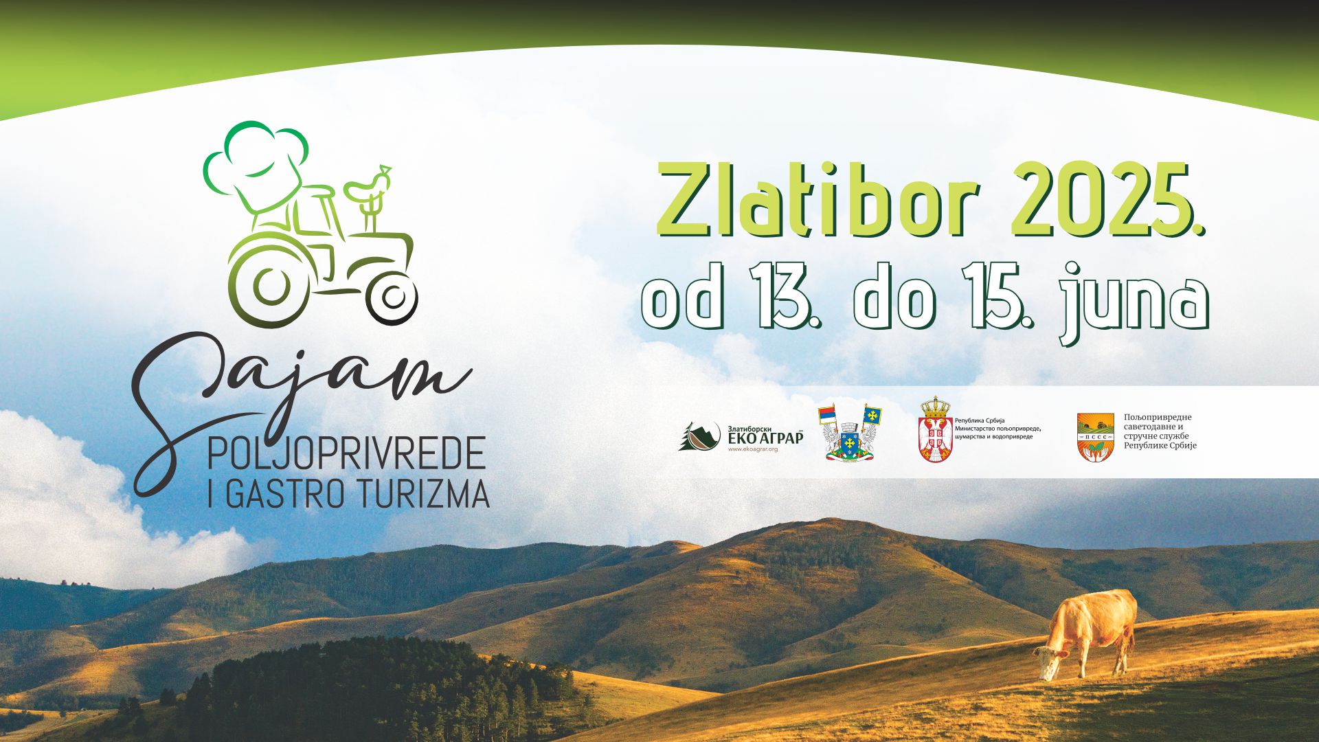 Sajam-EkoAgrar-WEB Zlatibor domaćin Sajma poljoprivrede i gastro turizma od 13. do 15. juna 2025. godine