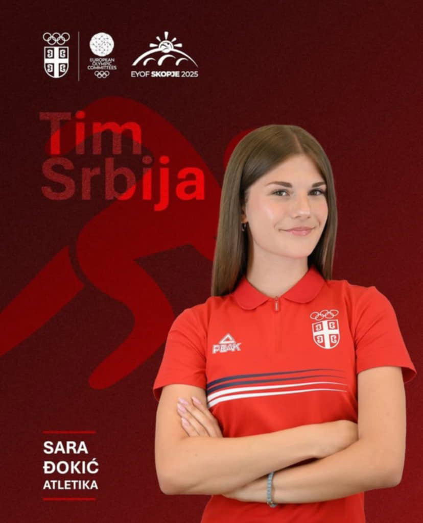 Sara-DJ-tim-Srbija Sara Đokić u dresu reprezentacije Srbije na Evropskom olimpijskom festivalu mladih