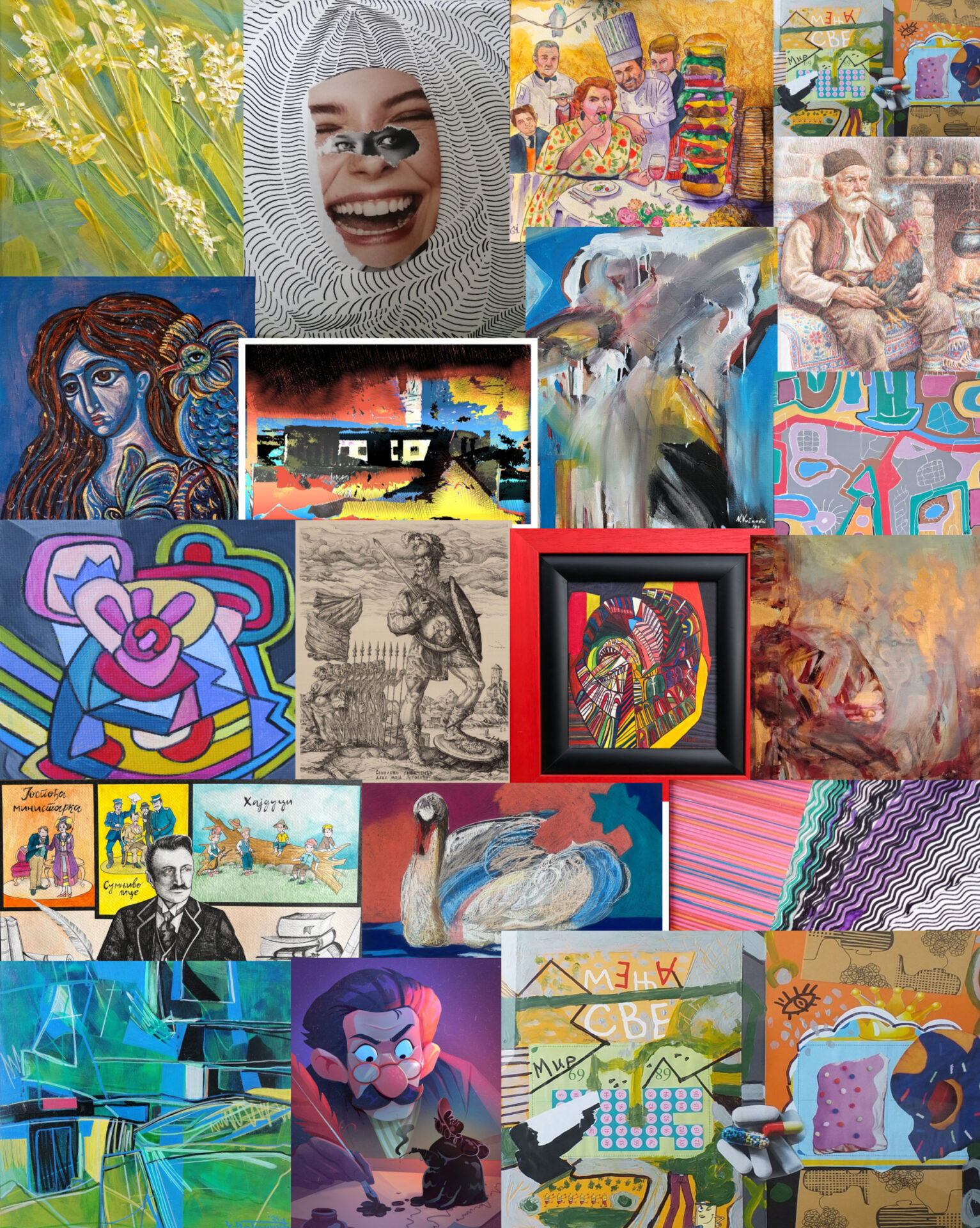 Kolaz-za-najavu Likovni konkurs Nušićijade 2025: Nagrade za umetnost koja ublažava surovost života