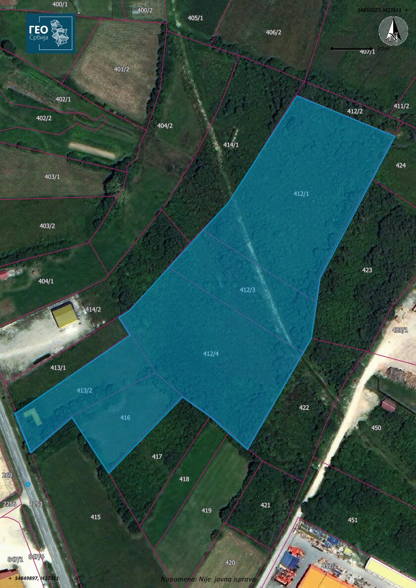 Milicevo-Selo-Pozega Požega, MILIĆEVO SELO, 310 ari, idealno za privrednu delatnost