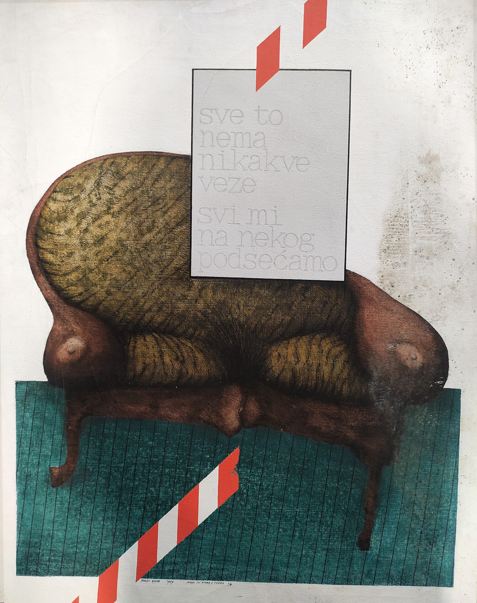 Maрко-Госар-Све-то-нема-никакве-везе-сви-ми-на-неког-подсећамо-84x-67цм1979 Sećanja na platnu: Povratak radova Likovne kolonije mladih