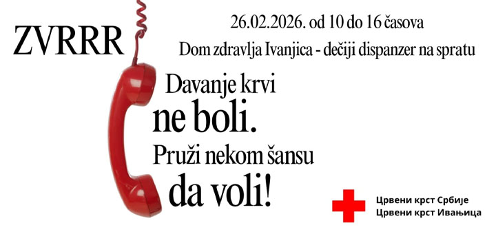 IL-crveni-krst-akcija Redovna akcija dobrovoljnog davanja krvi 26. februara u Ivanjici